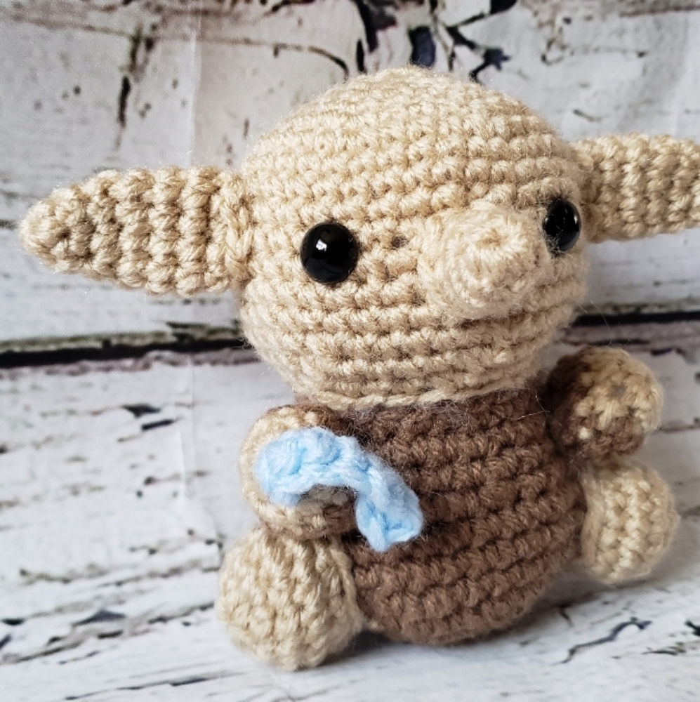 Crochet Chibi Dobby Amigurumi - Picture 7 of 8